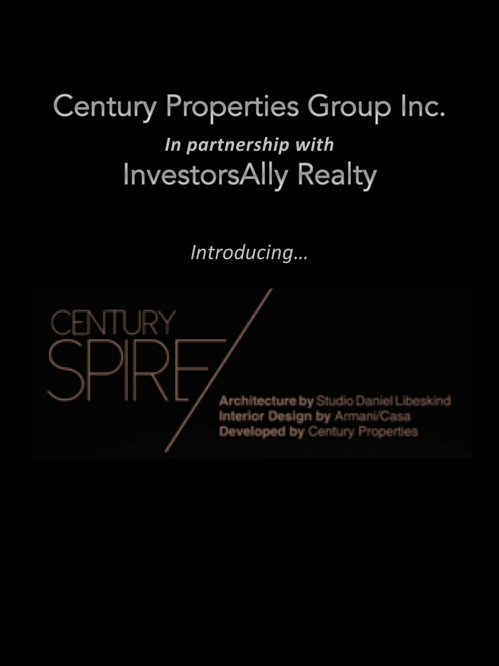 Original brochure for Century Spire